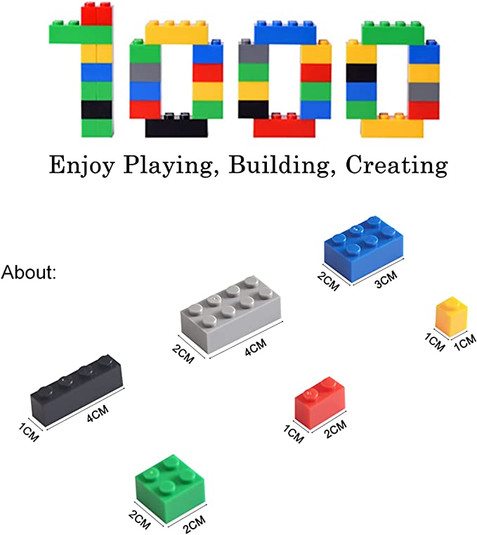 bricksfor adult 1000 Pieces Bulk Building Blocks
