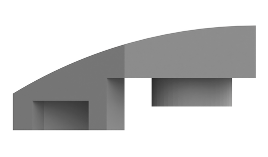 1x2反向弧形砖左切1 × 2 Inverted Curved Slope, Left Cut