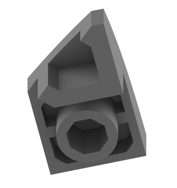 1x2反向弧形砖右切1 × 2 Inverted Curved Brick, Right Cut