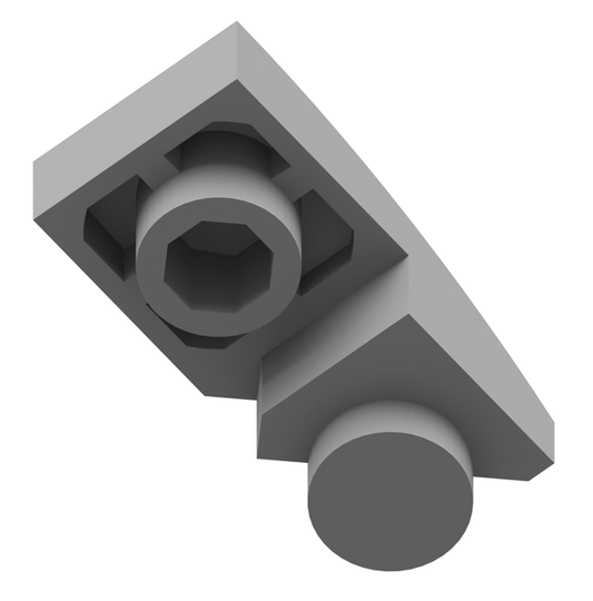 1x2反向弧形砖左切带完整凸点1 × 2 Inverted Curved Brick, Left Cut with Full Stud
