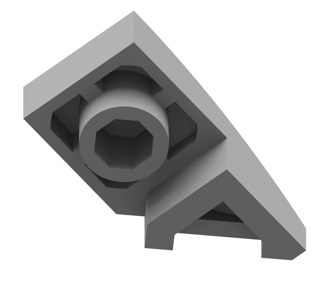 1x2反向弧形砖左切1 × 2 Inverted Curved Slope, Left Cut