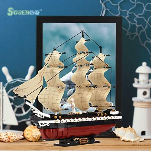 SUSENGO USS Constitution Ship Building Blocks Scale model kits