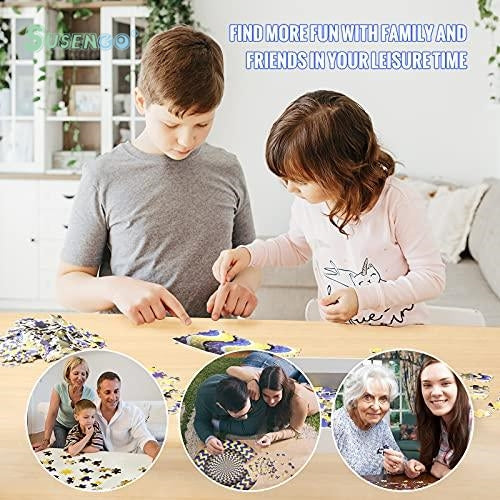 SUSENGO Jigsaw puzzles DIY Visual Disc Puzzles