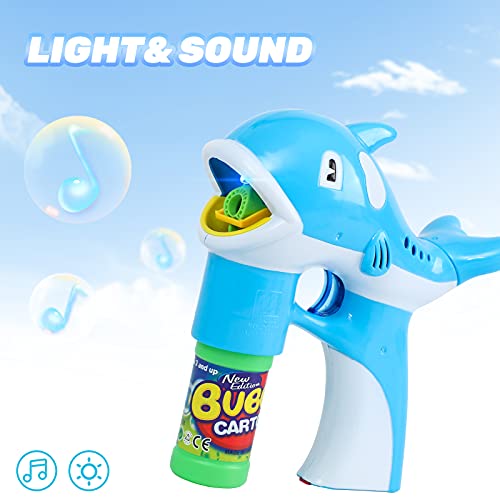 Best 2pcs Dolphin Bubble Gun with Bubble Solutions 7in