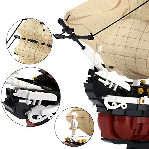 SUSENGO USS Constitution Ship Building Blocks Scale model kits