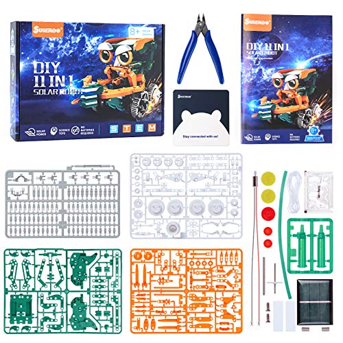 SUSENGO Solar Robots Creation Kit (11 in 1 Solar-Powered Robot STEM Toys)