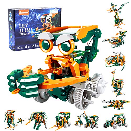 SUSENGO Solar Robots Creation Kit (11 in 1 Solar-Powered Robot STEM Toys)