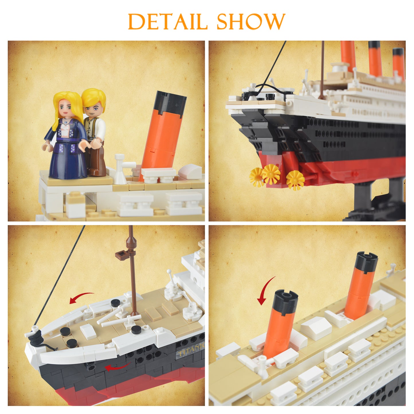 R.M.S Titanic Building Block Kit 1021 Pieces Bricks